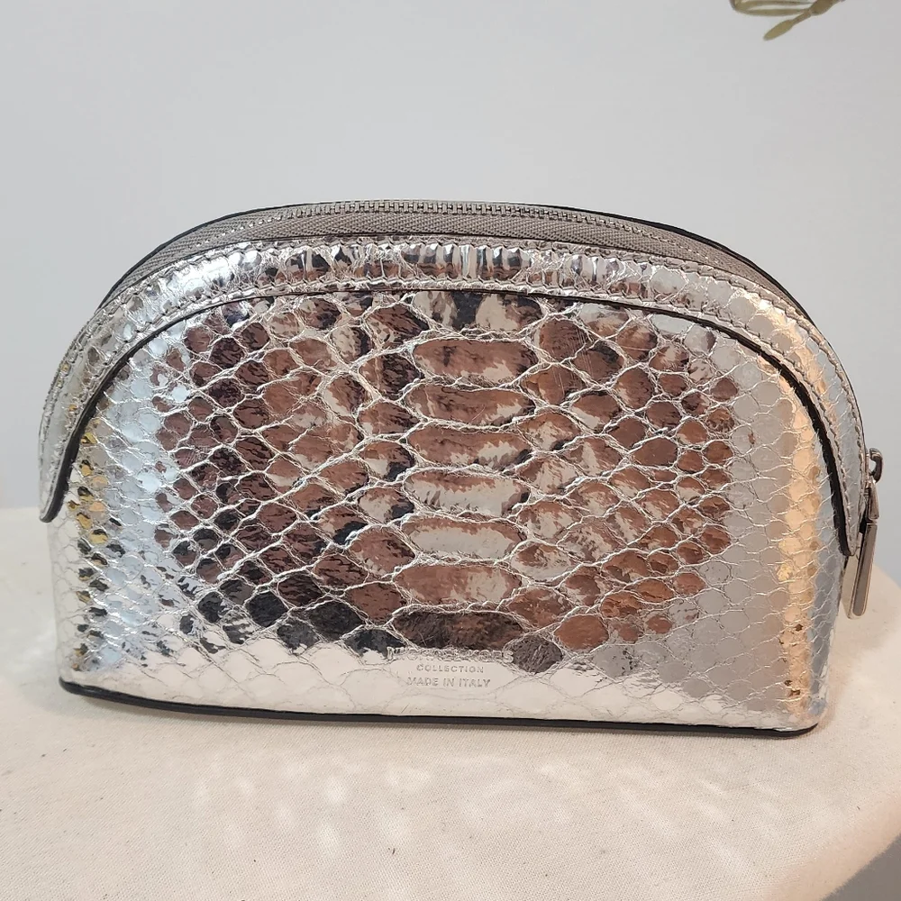 Michael Kors Black and Silver Patterned Bag Set